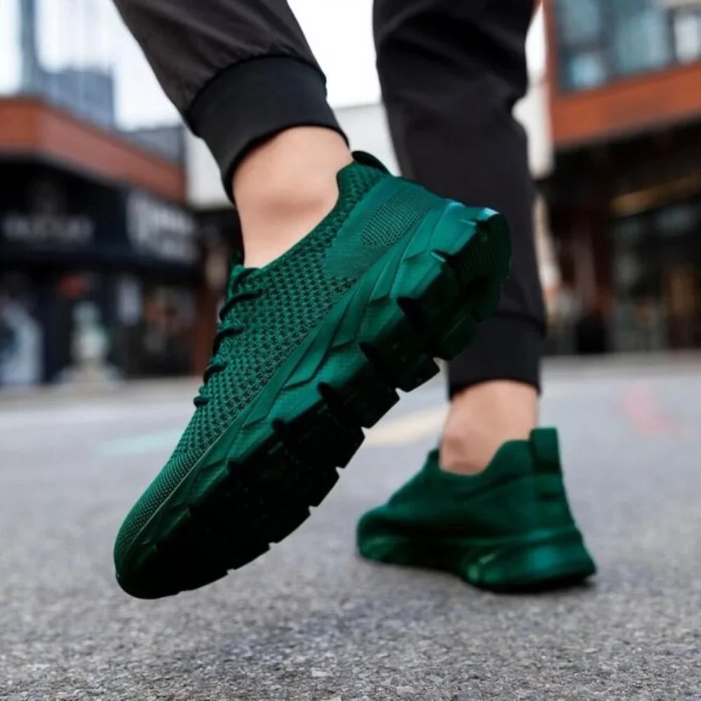 ⚡Mens Olive Green Running Fashion Tennis Walking Lightweight Athletic Sneakers - Picture 2 of 6